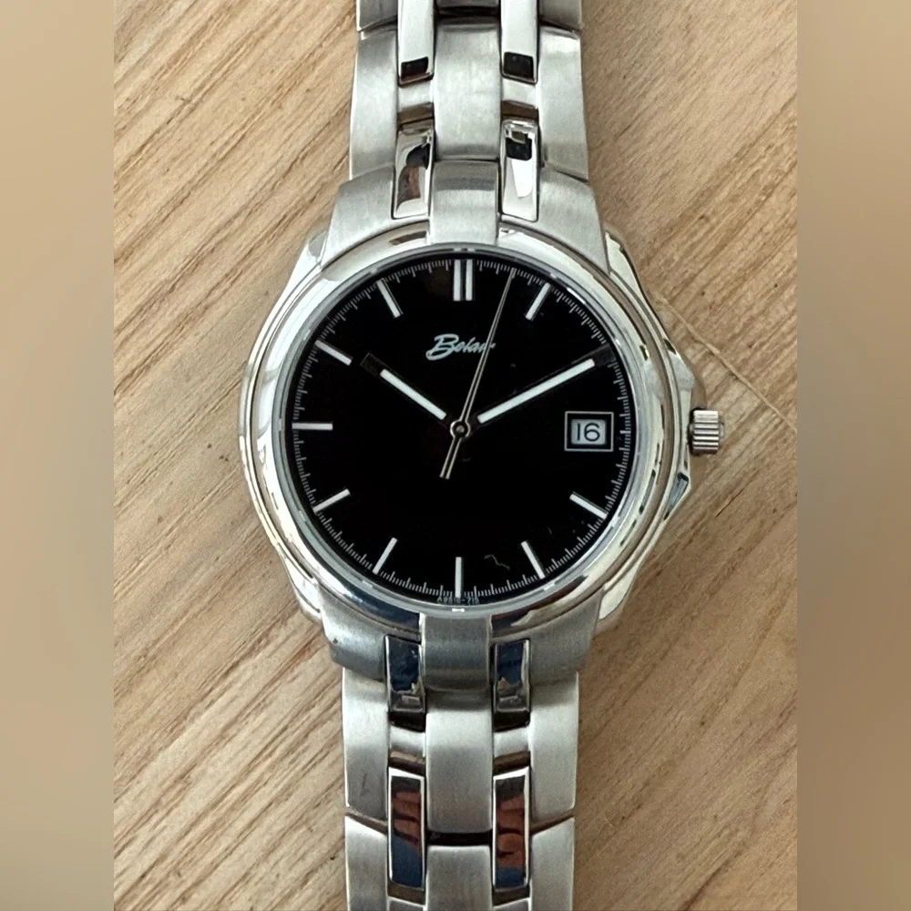 Belair Rare Luxury Watch Black Dial Stainless Bracelet New in Original Box